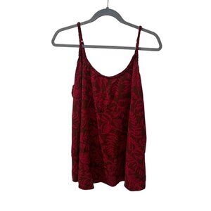 Torrid Womens Red & Pink Floral Print Adjustable Strap Camisole Top Size 2